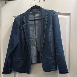 INC International Concepts Blue Denim Blazer